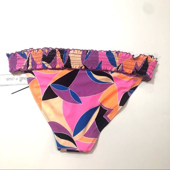 Salt+Cove Kaleidoscope smoked bikini swim bottom - Picture 6 of 6